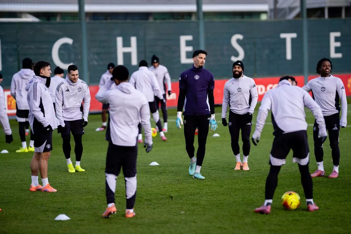 Buổi tập hôm thứ năm của Manchester United.