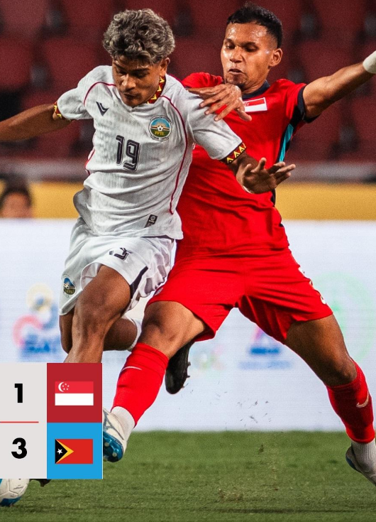 Tổng kết tỉ số và đội hình U22 Singapore và U22 Timor Leste.