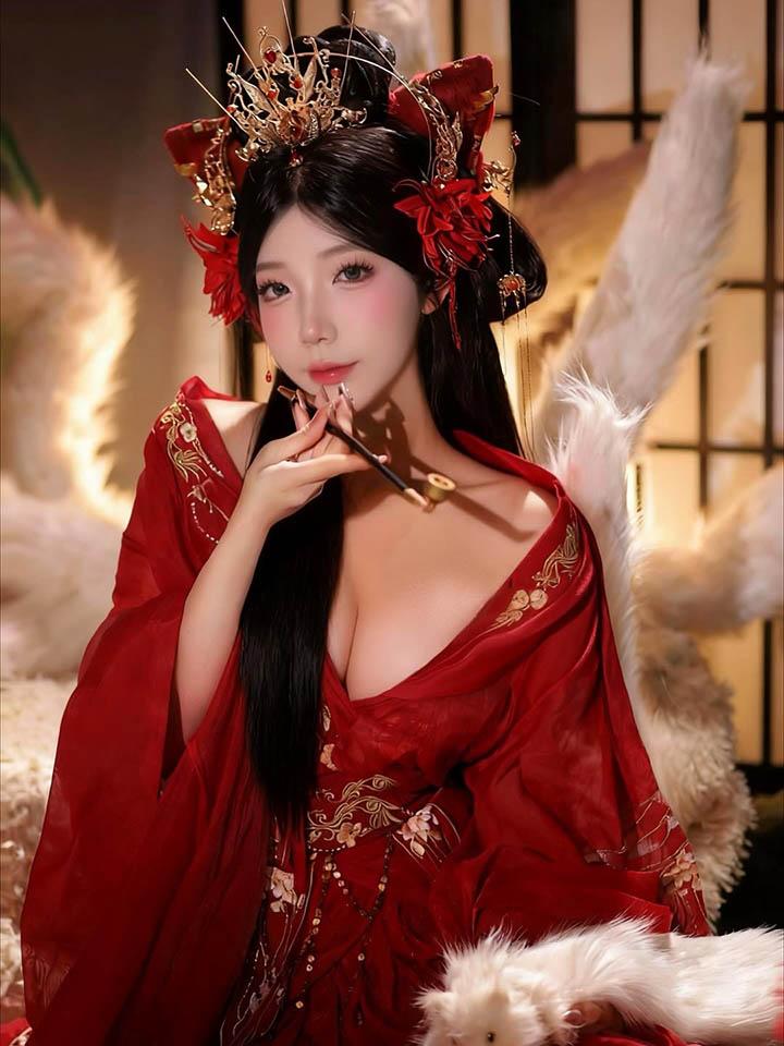 Ling mặc trang phục cổ trang dịu dàng với phụ kiện truyền thống