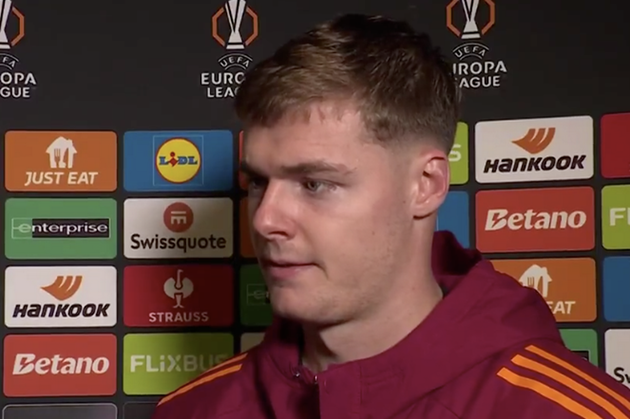 Evan Ferguson sau trận đấu với Celtic